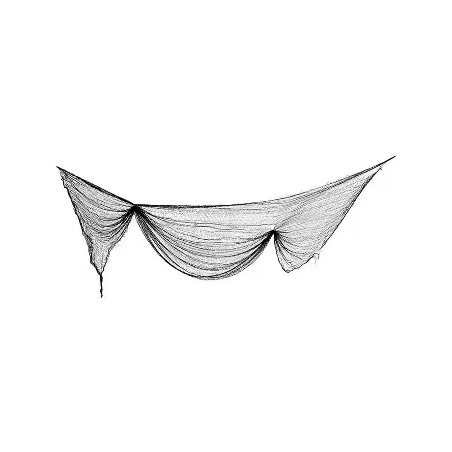 TISSU DECORATION NOIR HALLOWEEN