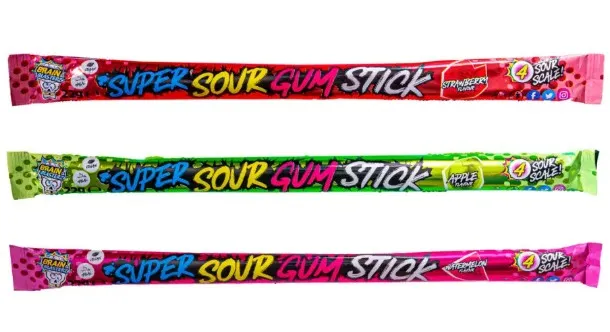 BRAIN BLASTER SOUR GUM STICK