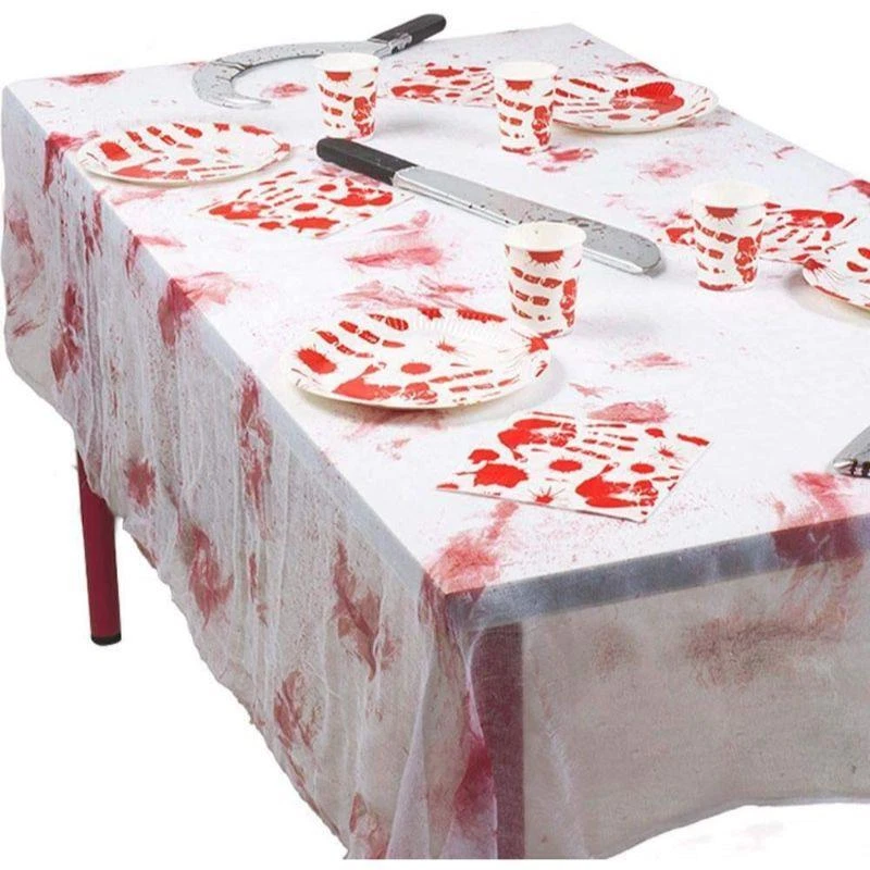 TABLE COVER WITH BLOOD