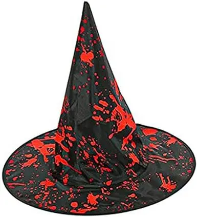 CHAPEAU SORCIERE NOIR TACHE DE SANG