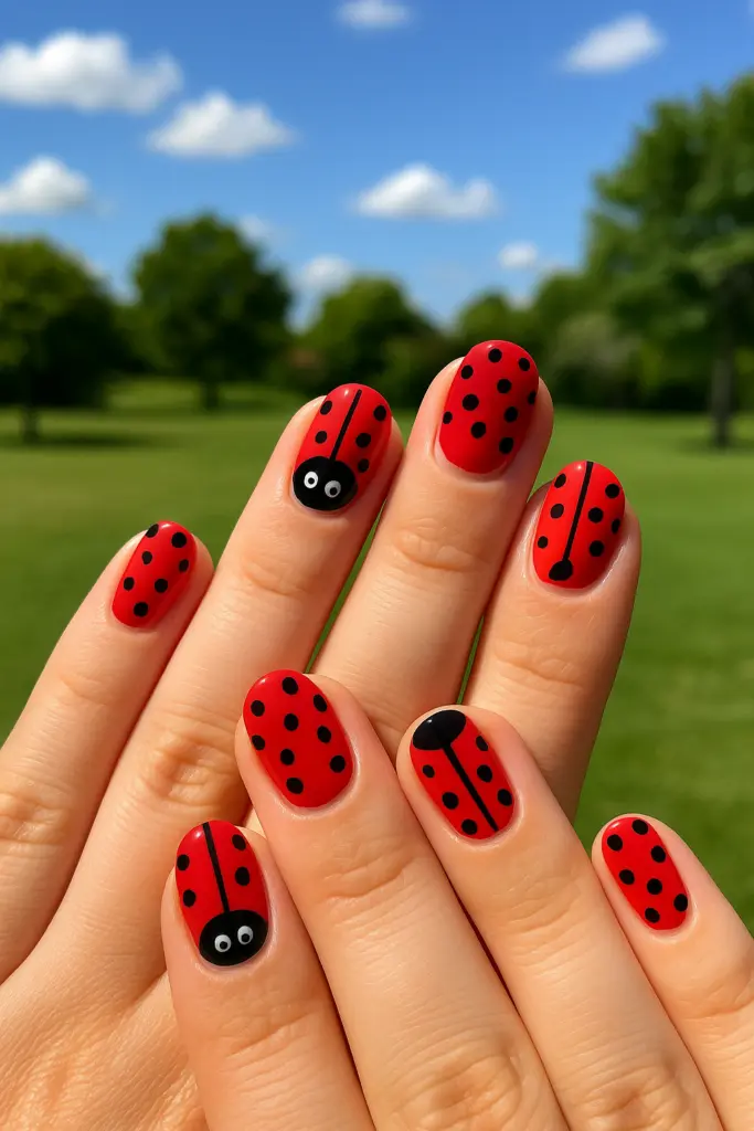 LADY BUG NAILS