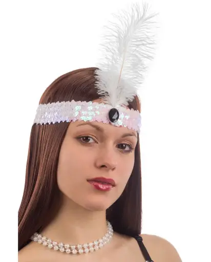 HEADBAND CHARLESTON WHITE