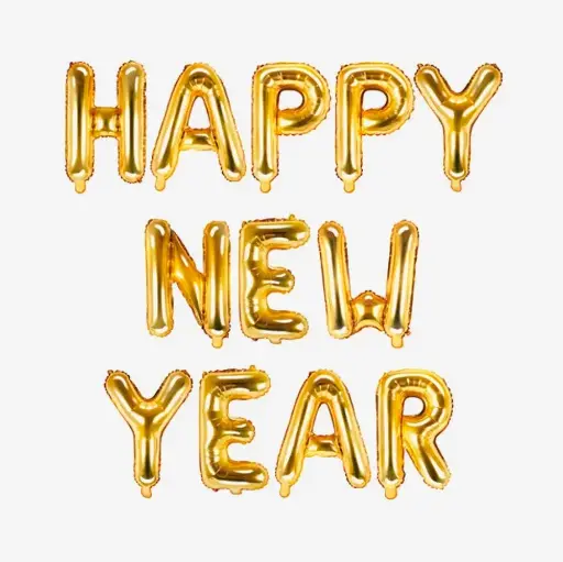 BALLONS HAPPY NEW YEAR GOLD 18