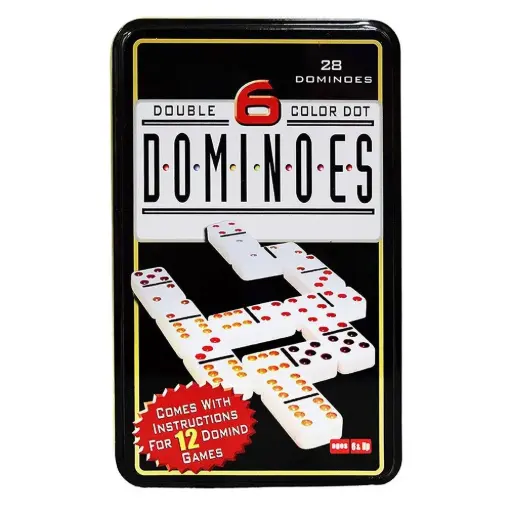 DOUBLE 6 COLOR DOT DOMINOS
