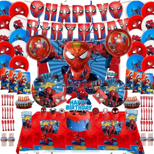 91 PIECE BIRTHDAY SET SPIDERMAN