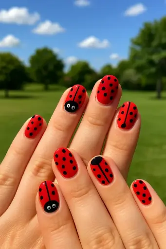 LADY BUG NAILS